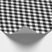 Zwart-witte gingham cadeaupapier (Hoek)