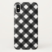 Zwart-witte gingham Case-Mate iPhone case (Achterkant)
