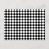 Zwart-witte Gingham Checks Briefkaart (Voorkant)