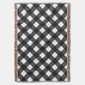 Zwart-witte gingham deken (Voorkant Verticaal)