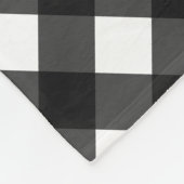 Zwart-witte gingham fleece deken (Hoek)