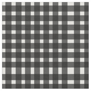 Zwart Witte Gingham Patroon  Stof