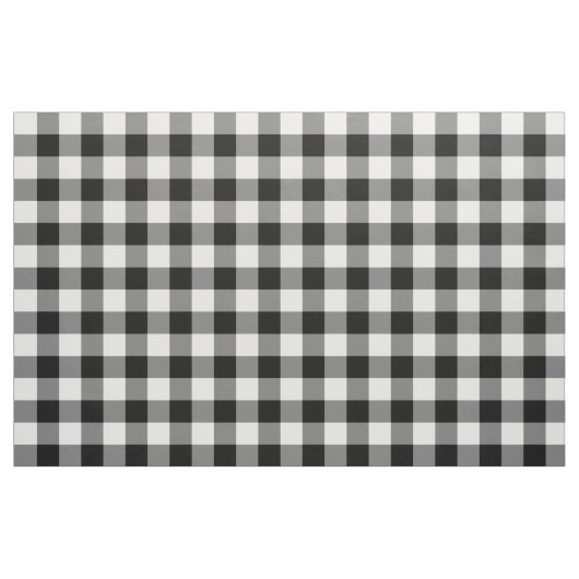 Zwart-witte gingham-patroonverbinding stof (Yard (91,4 cm))