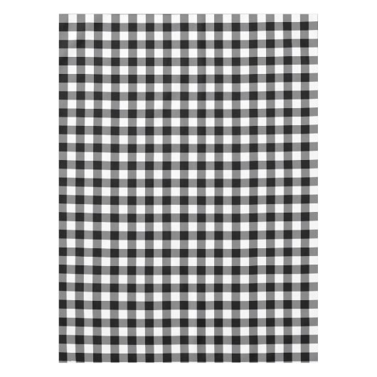 Zwart-witte gingham tafelkleed (Voorkant)