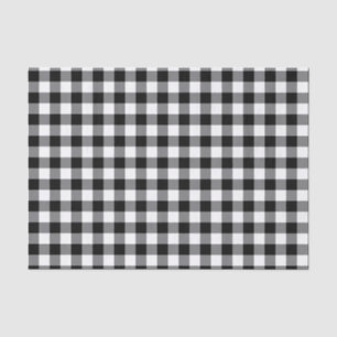 Zwart-witte gingham tissuepapier