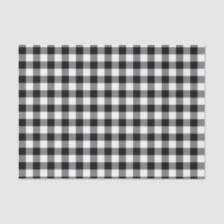 Zwart-witte gingham tissuepapier