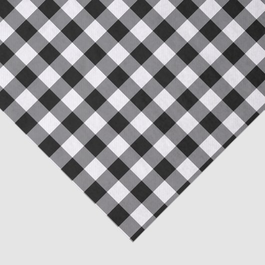 Zwart-witte gingham tissuepapier (Detail)