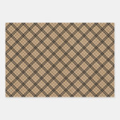 Zwart-witte gipsplaten op Faux Brown Kraft Inpakpapier Vel (Voorkant 3)