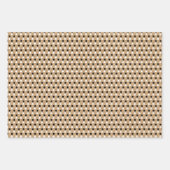 Zwart-witte gipsplaten op Faux Brown Kraft Inpakpapier Vel (Voorkant 2)