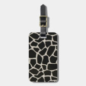 Zwart-witte Giraffe afdrukken Bagagelabel (Voorkant verticaal)