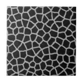 Zwart-witte Giraffe afdrukken Tegeltje (Voorkant)