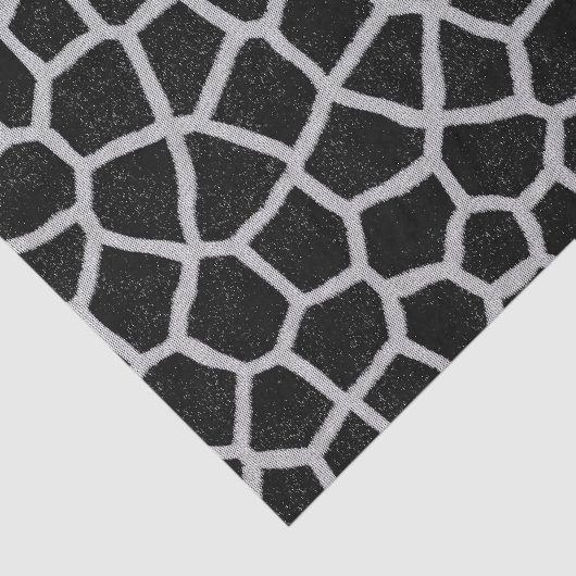 Zwart-witte Giraffe afdrukken Tissuepapier (Detail)