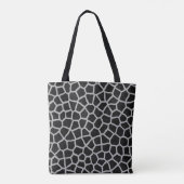 Zwart-witte Giraffe afdrukken Tote Bag (Achterkant)