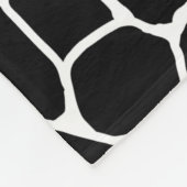 Zwart-witte Giraffe - Dierlijk printerpatroon Fleece Deken (Hoek)