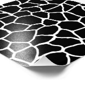 Zwart-witte Giraffe - Dierlijk printerpatroon Foto Afdruk (Hoek)