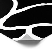 Zwart-witte Giraffe - Dierlijk printerpatroon Poster (Hoek)