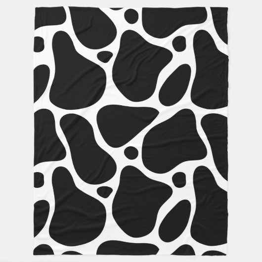 Zwart & Witte Giraffe Patroon Fleece Deken (Voorkant)