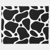 Zwart & Witte Giraffe Patroon Fleece Deken (Voorkant (Horizontaal))