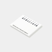 Zwart-witte gitaren Personaliseer Post-it Nota's Post-it® Notes (Schuin)