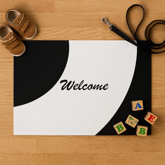 Zwart-witte glamour deurmat