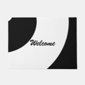 Zwart-witte glamour deurmat (Voorkant)