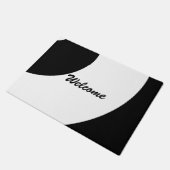 Zwart-witte glamour deurmat (Schuin)