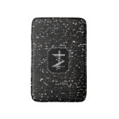 Zwart-witte glans badmat (Voorkant Verticaal)