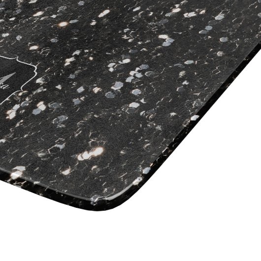 Zwart-witte glans snijplank (Hoek)