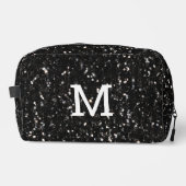 Zwart-witte glans toilettasje (Voorkant)