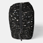 Zwart-witte glans toilettasje (Rechts)