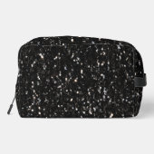 Zwart-witte glans toilettasje (Achterkant)