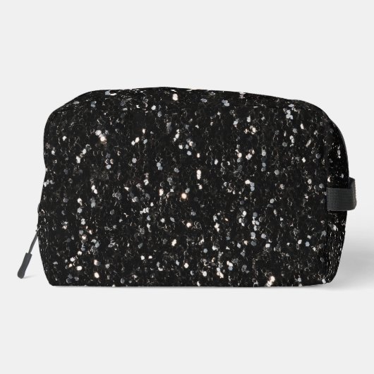 Zwart-witte glans toilettasje (Achterkant)
