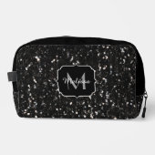 Zwart-witte glans toilettasje (Voorkant)
