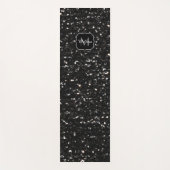 Zwart-witte glans yogamat (Voorkant)