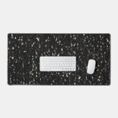 Zwart witte glanzende glitter vonken bureaumat (Keyboard & Muis)