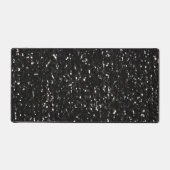 Zwart witte glanzende glitter vonken bureaumat (Voorkant)