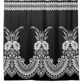 Zwart-witte glazen versieringen 1_GC Douchegordijn (Voorkant)