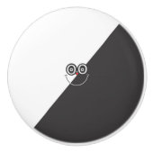 Zwart-witte glimlach Ceramic Knoop Keramische Knop (Voorkant)