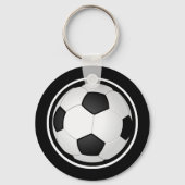 Zwart, Witte Goedkope Voetbal Sleutelhangers Voetb (Achterkant)