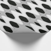 Zwart-witte golven cadeaupapier (Hoek)