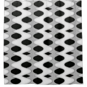 Zwart-witte golven douchegordijn (Voorkant)