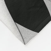 Zwart-witte golven fleece deken (Hoek)