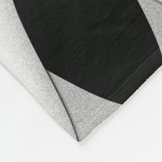 Zwart-witte golven fleece deken (Hoek)