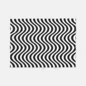 Zwart-witte golven fleece deken (Voorkant (Horizontaal))