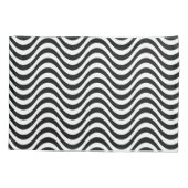 Zwart-witte golven kussensloop (Achterkant)