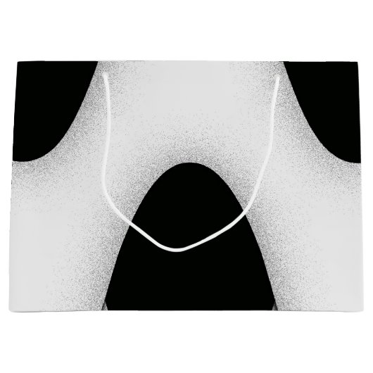 Zwart-witte golven large cadeautasje (Voorkant)