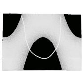 Zwart-witte golven large cadeautasje (Achterkant)