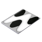 Zwart-witte golven notitieboek (Linkerzijde)