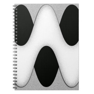 Zwart-witte golven notitieboek