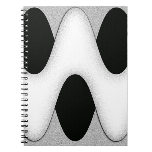 Zwart-witte golven notitieboek (Voorkant)